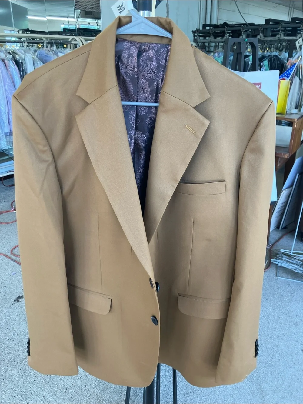French Crown | Men's Camel Brown Single-Breasted Blazer